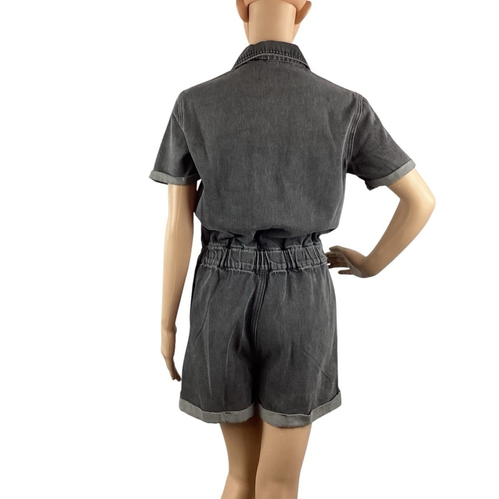 KanCan Victoria Gray Denim Utility Romper Size S - Picture 5 of 7